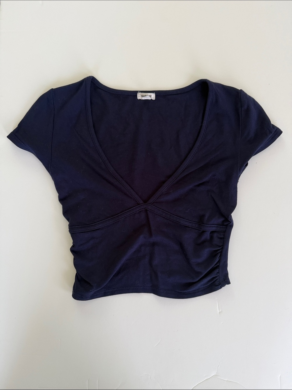 Garage Set of 3 Cropped V-Neck Short Sleeve Tops